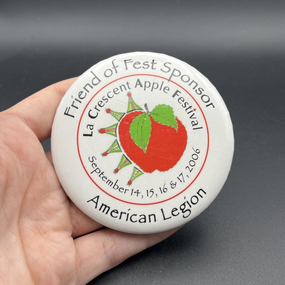 2006 LA Crescent Apple Festival Friend Of Fest Sponsor Button Pin